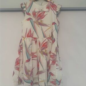 Fendi Kids Dress with Vibrant Floral Print - White, Red, and Blue